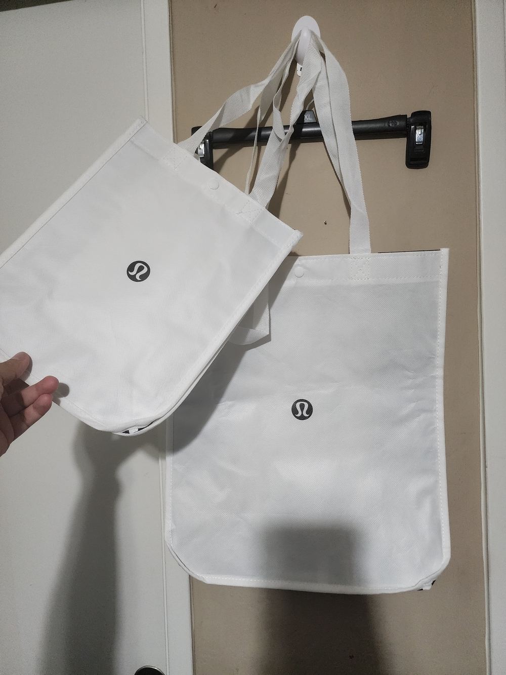 lululemon athletica White Tote Bag Duo with Logo